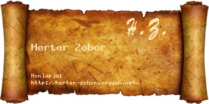 Herter Zobor névjegykártya